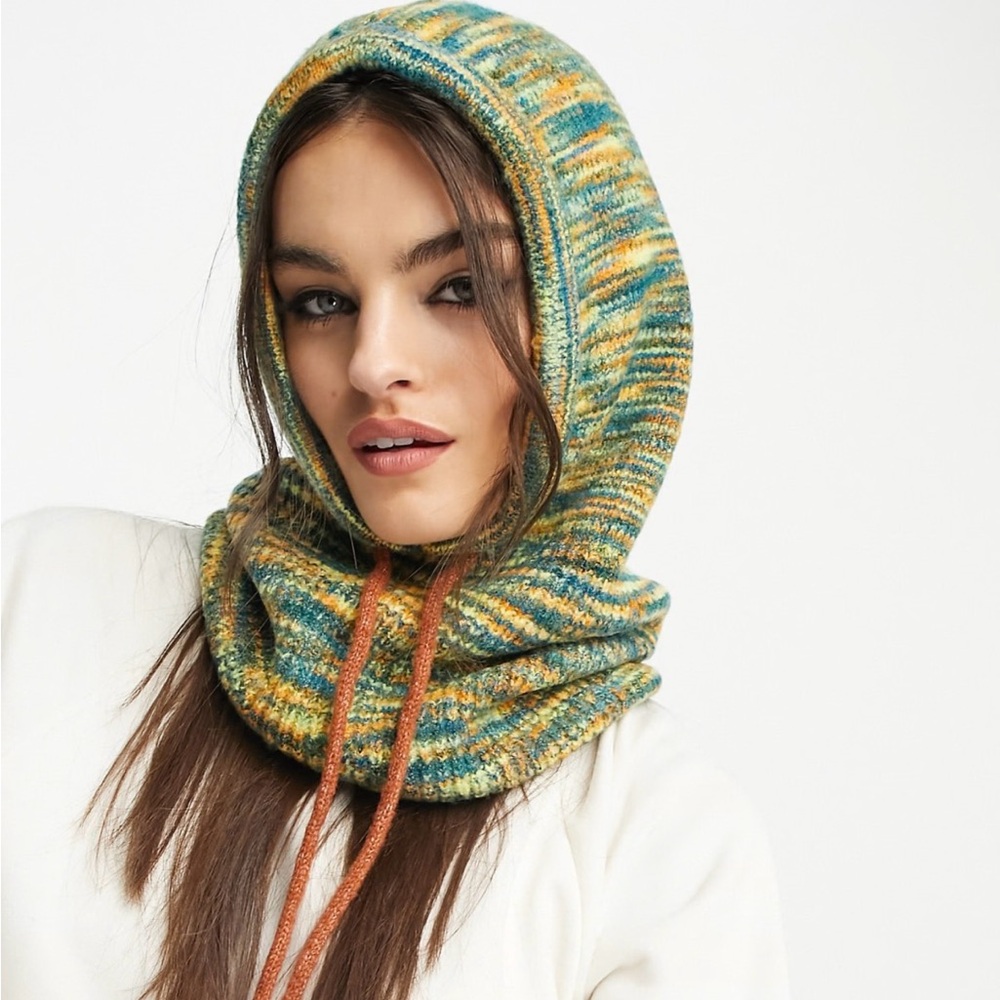 NWT - Free People - spacedye balaclava in turquoise multi - Picture 3 of 8